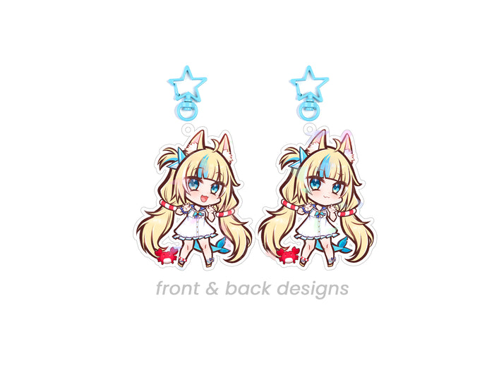 SAMEKO SABA DOUBLE SIDED CHIBI ACRYLIC CHARM