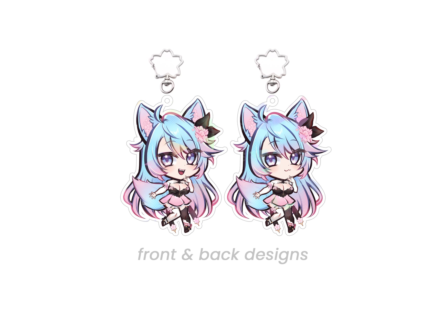 Silvervale Double Sided Chibi Acrylic Charm