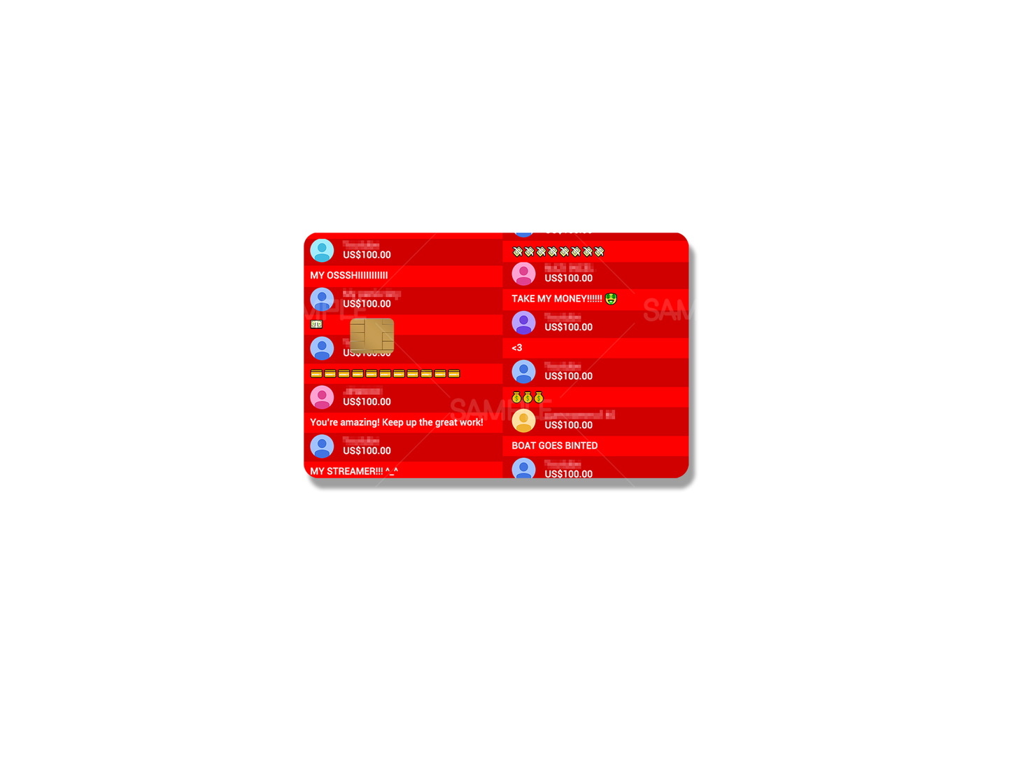 Superchat YouTube VTuber Credit Card Skin - Card Skin, Hololive, Indie merch by concon