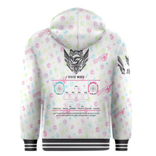 Load image into Gallery viewer, SDVX VIVID WAVE WHITE ZIPPER HOODIE