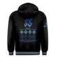 DDR A20 Blue Zipper Hoodie - detail view