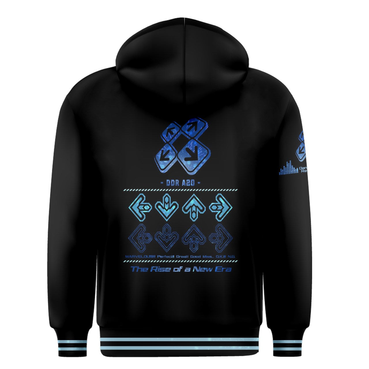 DDR A20 Blue Zipper Hoodie - detail view