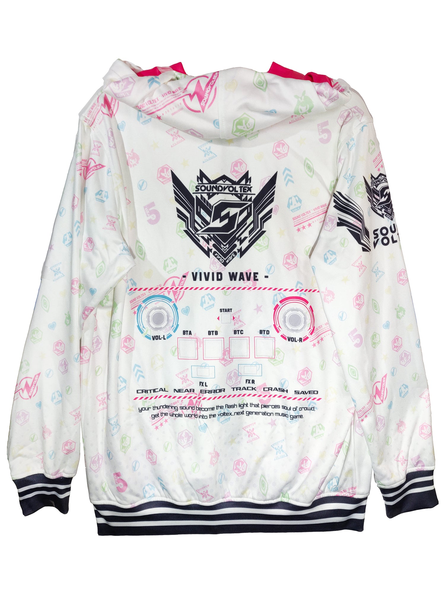 SDVX 5 Vivid Wave Zipper Hoodie - detail view