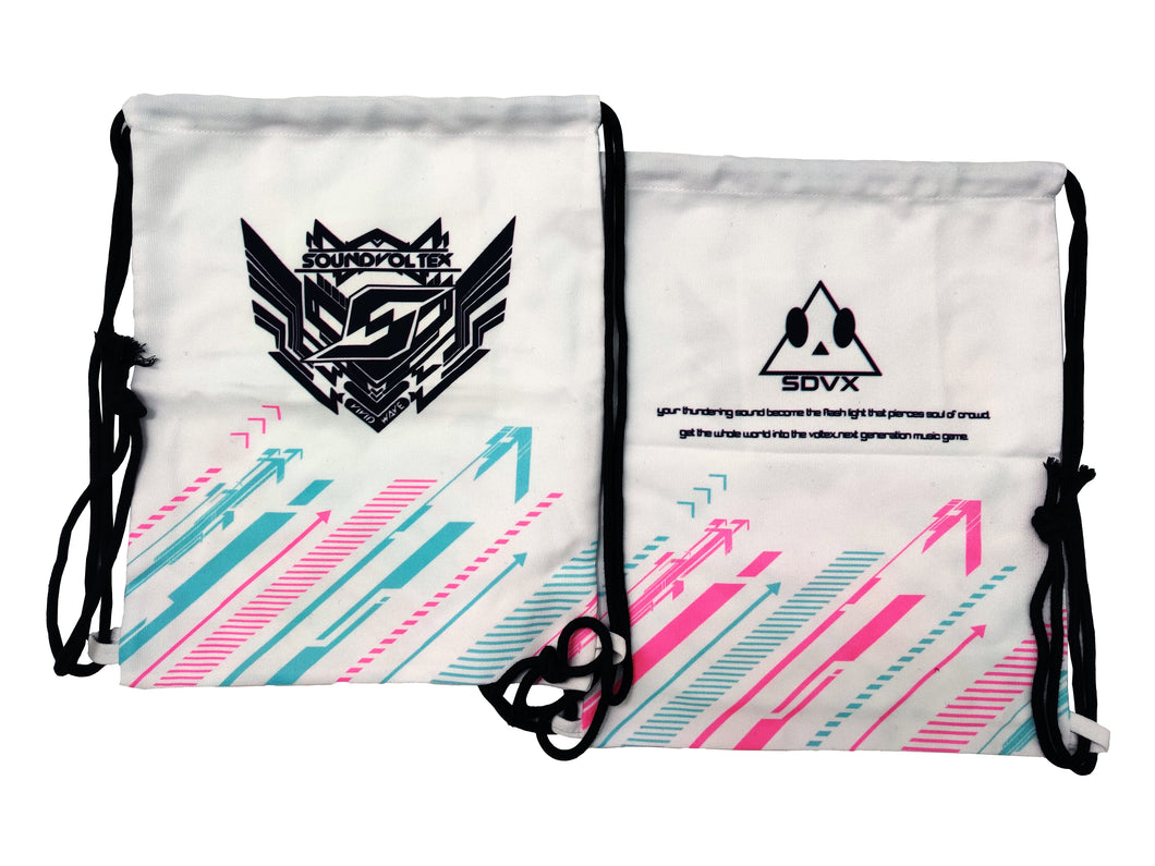 SDVX WHITE DRAWSTRING BAG
