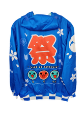 Load image into Gallery viewer, TAIKO BLUE ZIPPER HOODIE