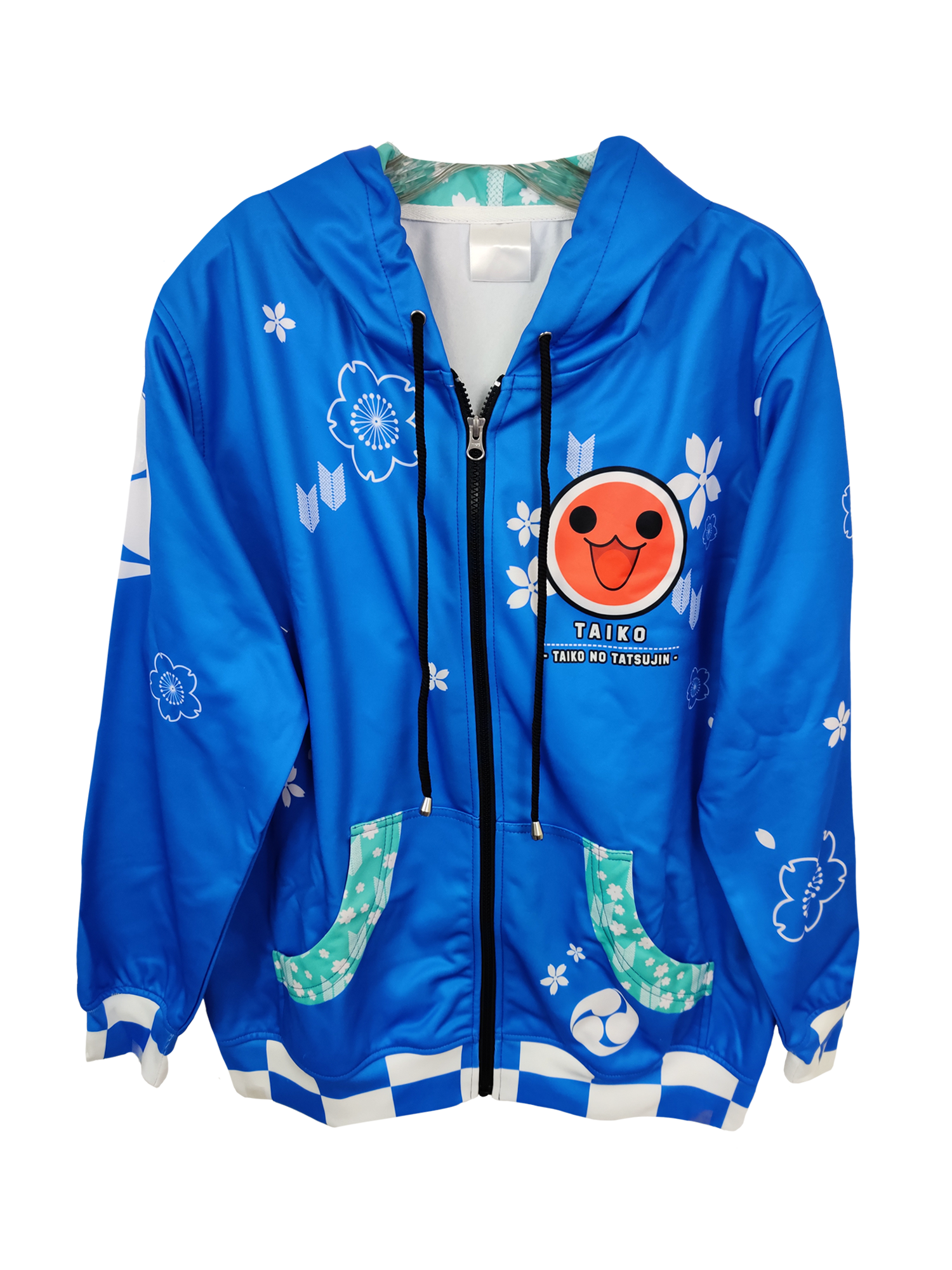 Taiko Blue Zipper Hoodie
