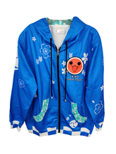 Load image into Gallery viewer, TAIKO BLUE ZIPPER HOODIE