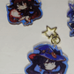 Genshin Impact Double Sided Chibi Acrylic Charms - worn view