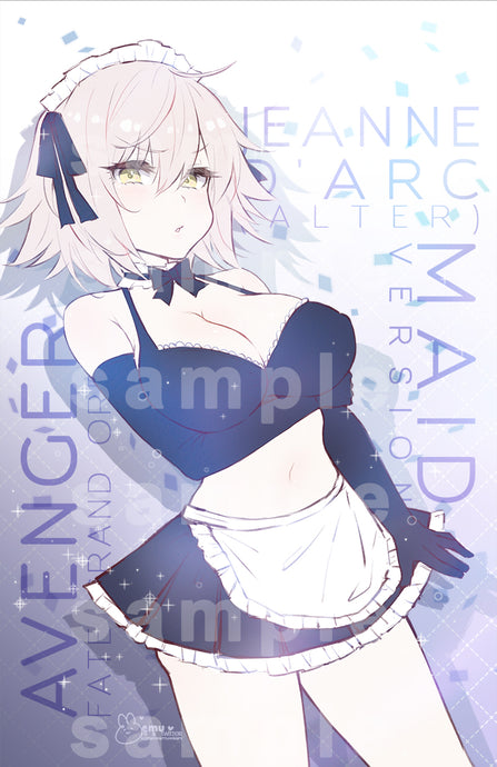 FATE GRAND ORDER MAID JEANNE ALTER POSTER PRINT