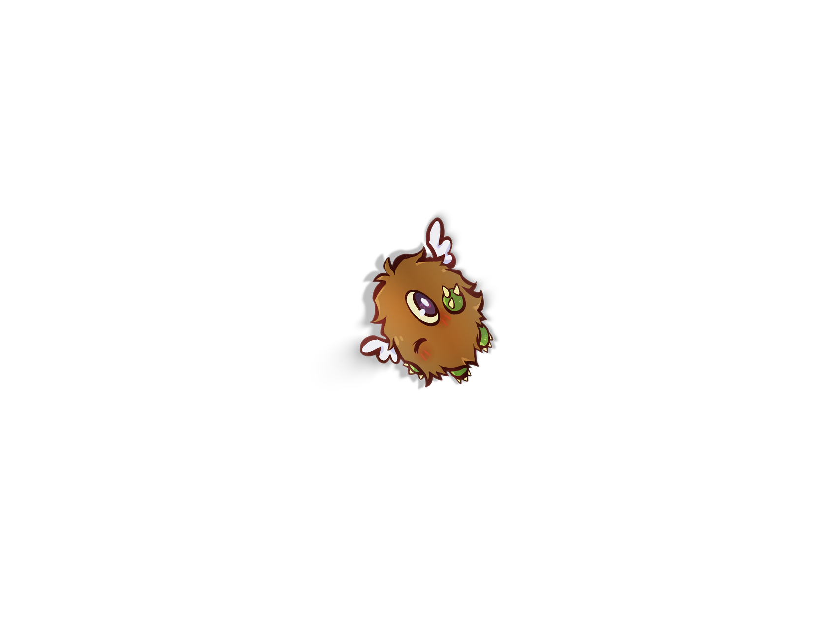 Yugioh Winged Kuriboh Die-Cut Mini Sticker - anime, Mini Sticker merch by concon