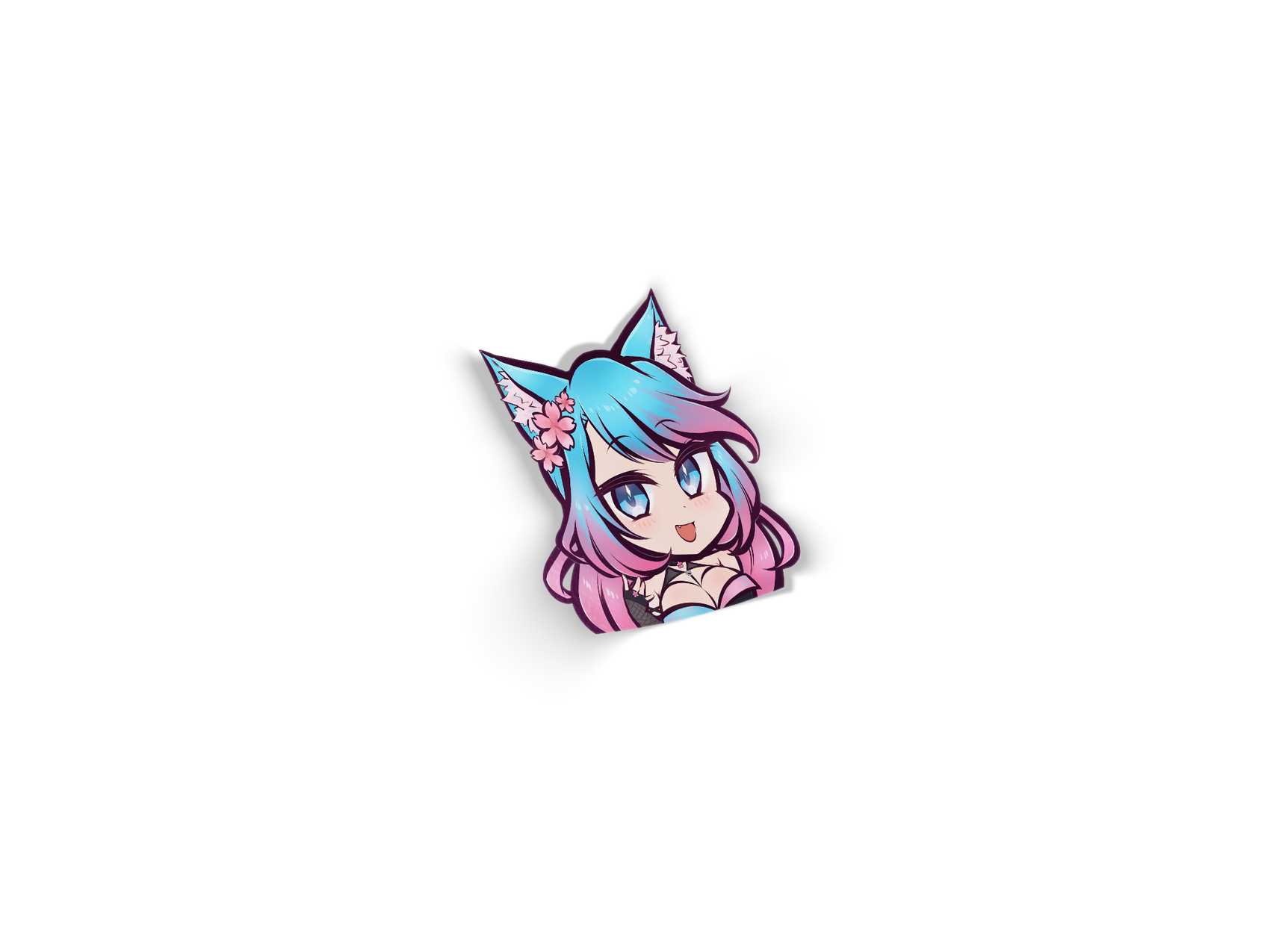 Silvervale Chibi Die-Cut Decal - Die-Cut, Indie, Mini Sticker merch by concon